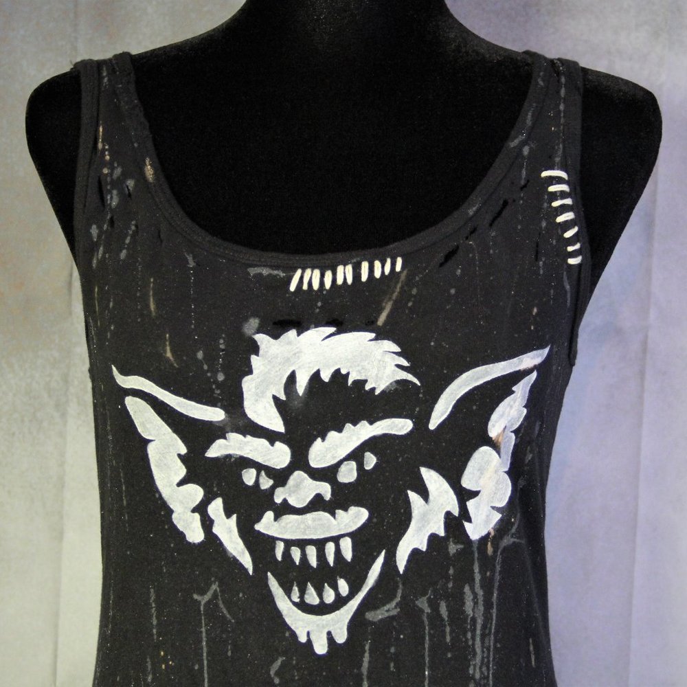 Gremlins Handmade Distressed Destroye ripped Shirt